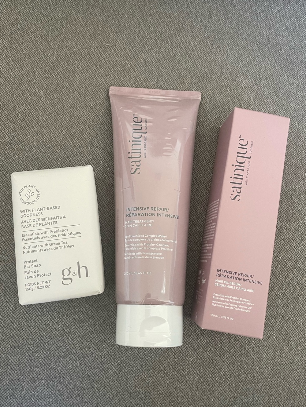 Satinique Intensive Repair and g&h Protect Bar Soap